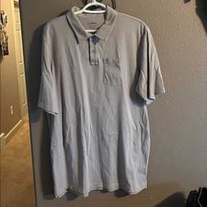 Men’s L.L. Bean Light Gray Polo Shirt